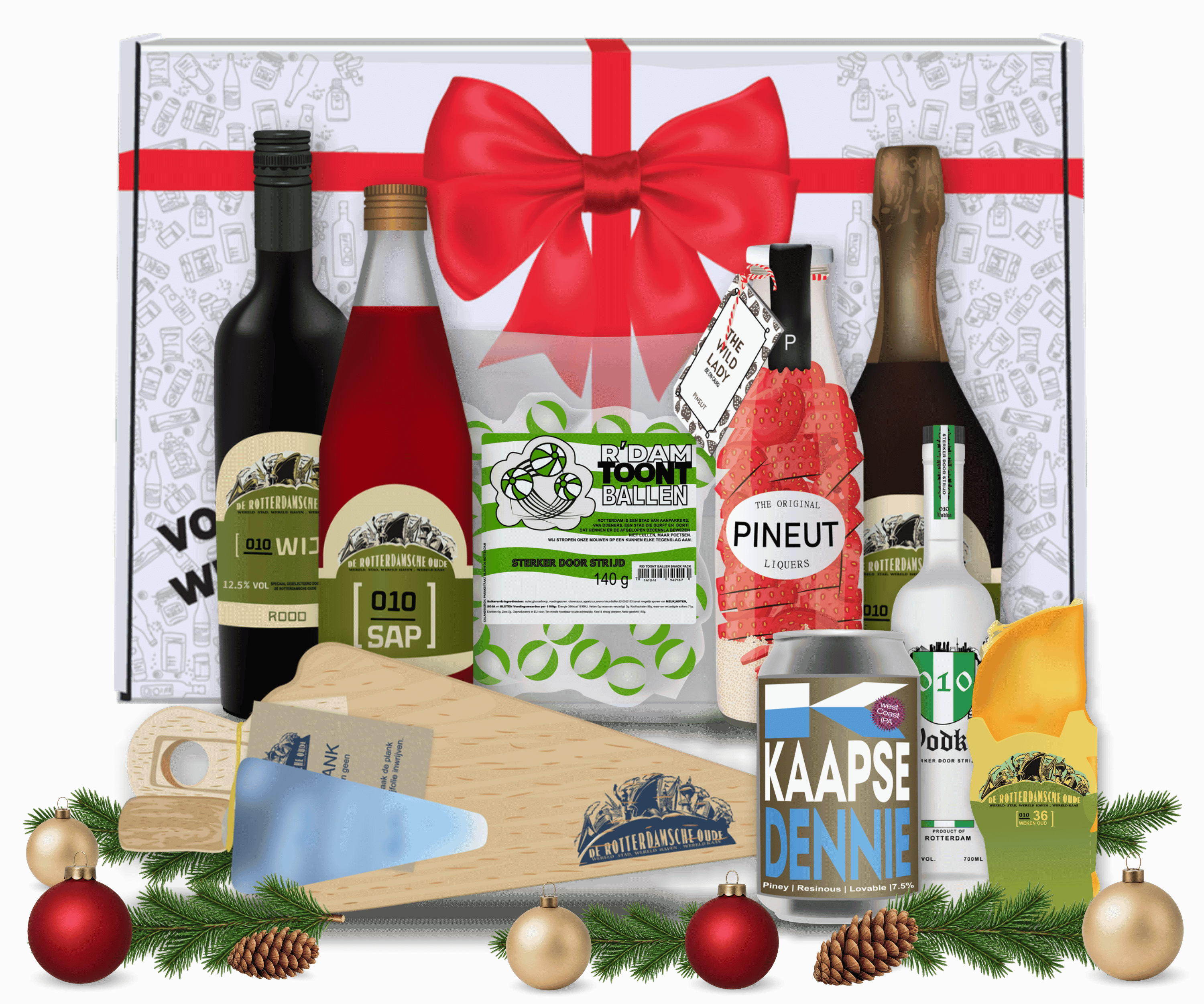 Rode Willem Box - Rotterdams kerstpakket van Rotterdam in a Box
