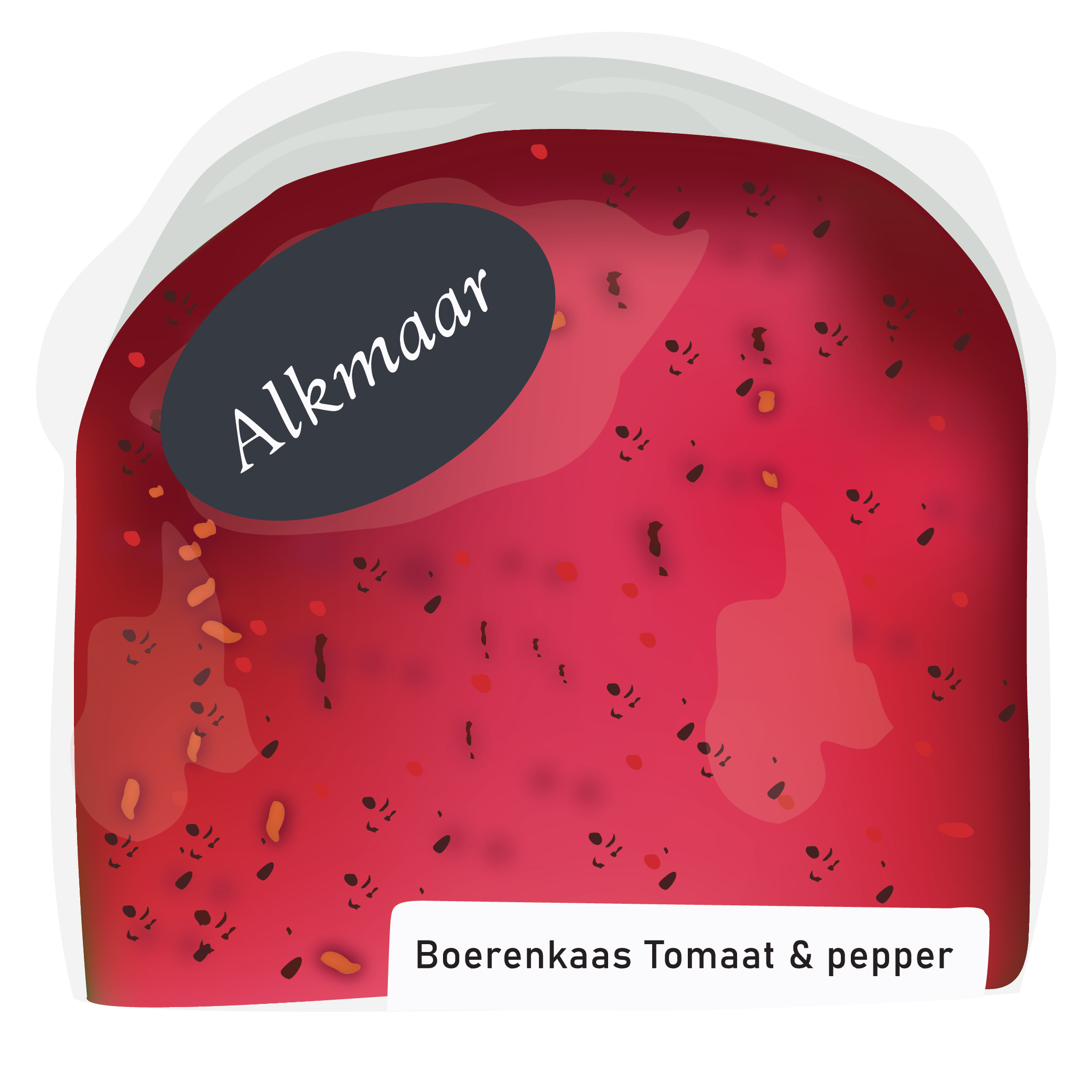 Kaasopslag – Boerenkaas tomaat en peper (rood)