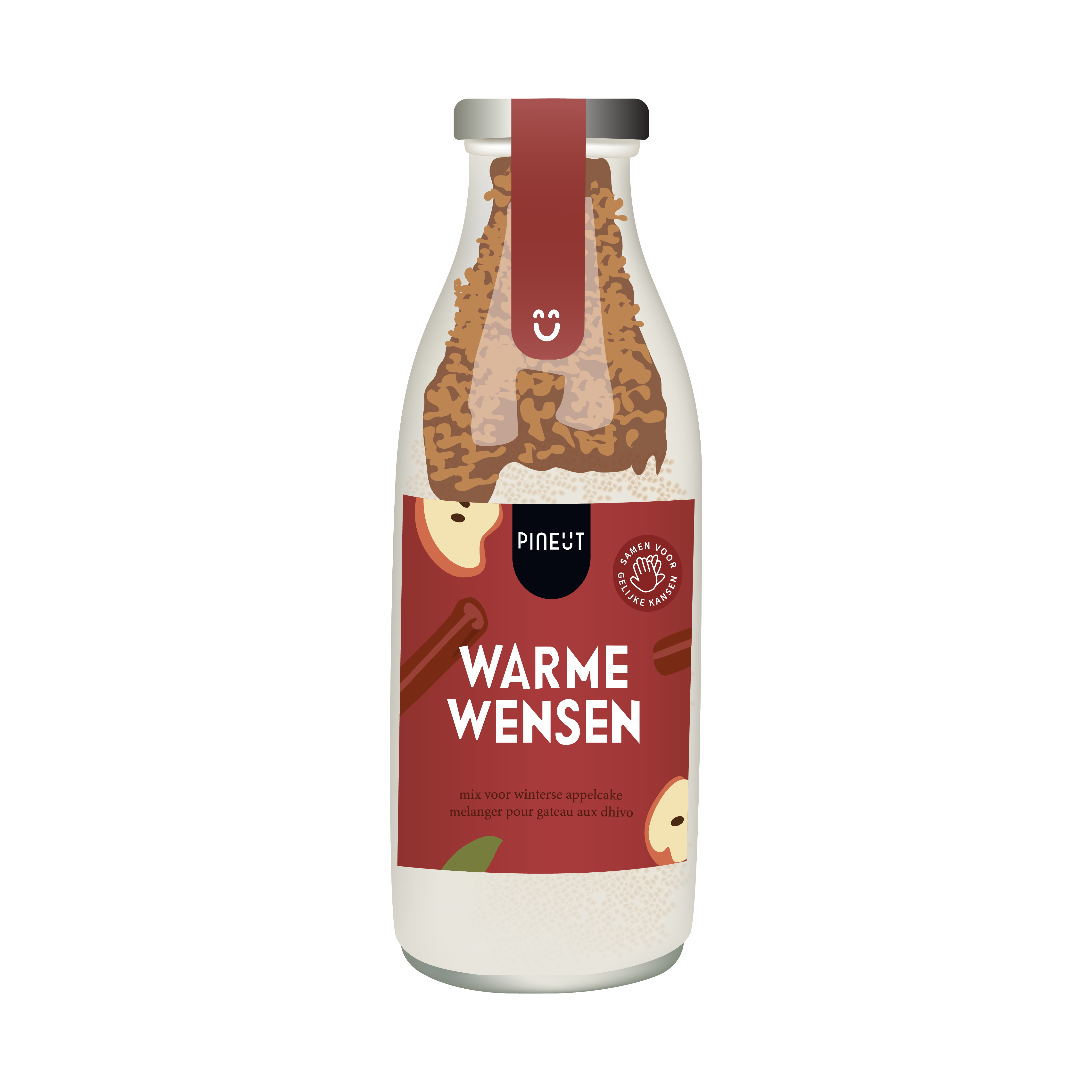 Pineut – Fles apple-kaneel cake 'warme wensen'