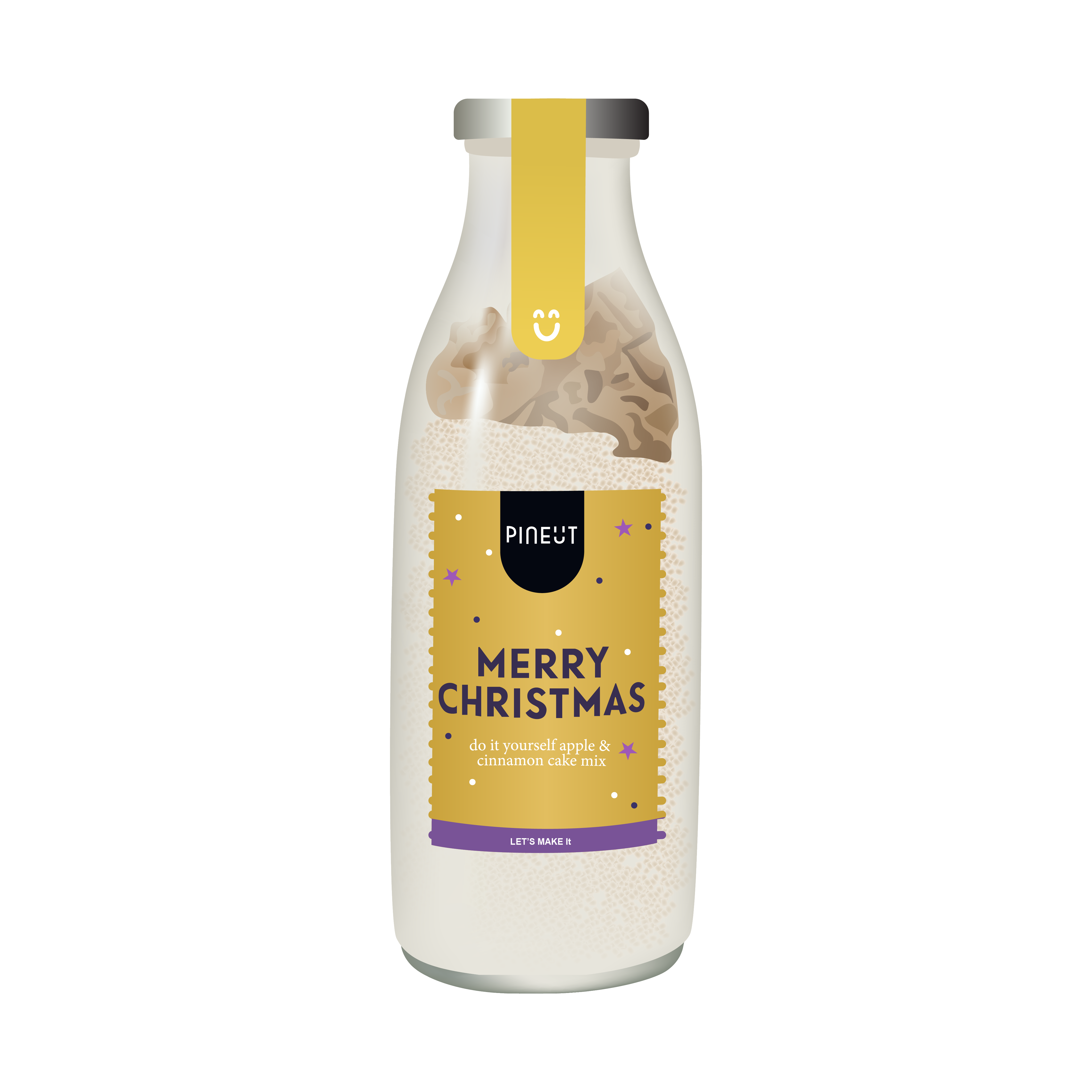 Fles 'Merry Christmas' cake