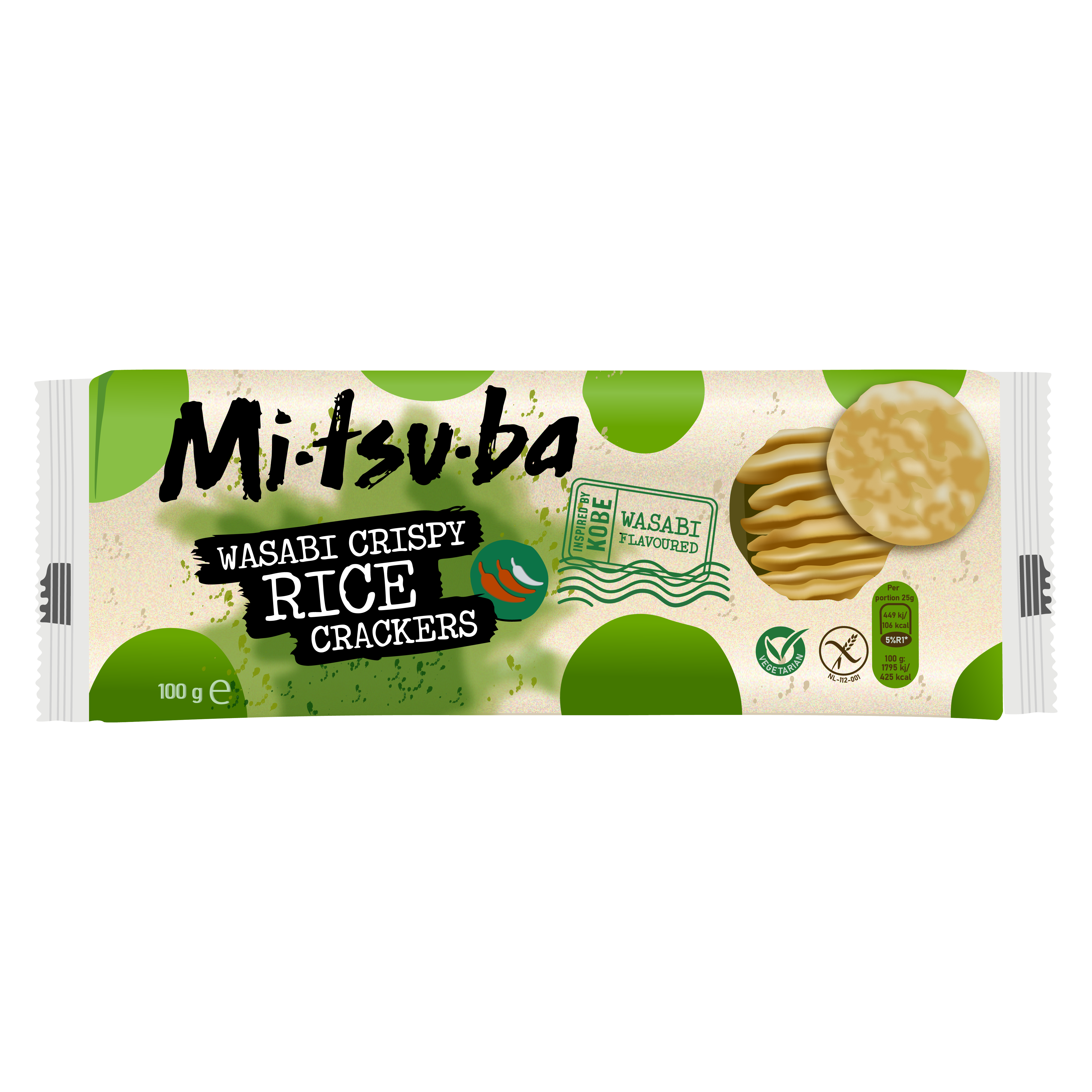 Rijstcrackers Wasabi Crispy