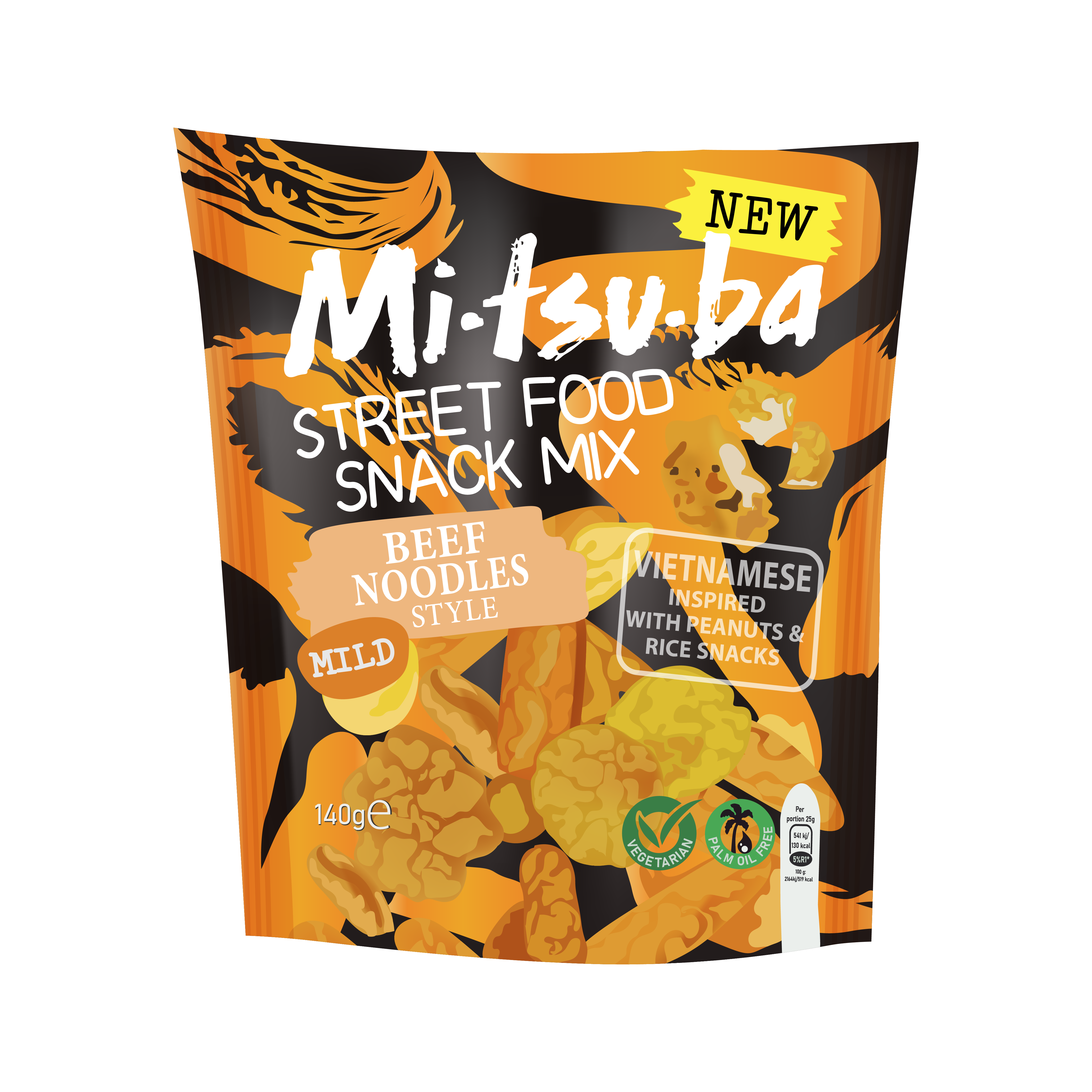 Street Food Snack mix beef noodles