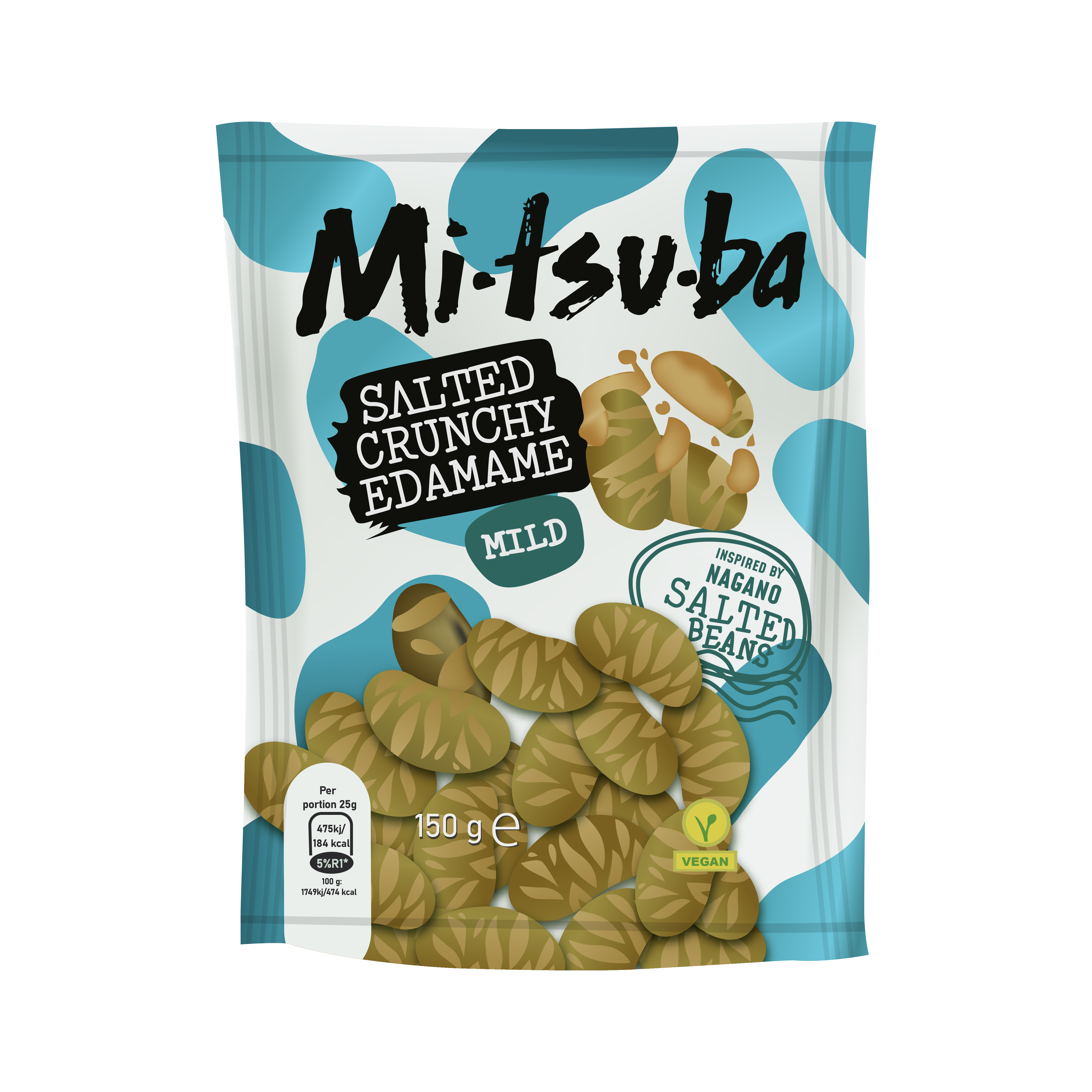 Snack salted crunchy edamame